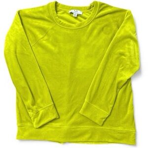 Magaschoni Bright Green Lightweight Pullover Sweatshirt Size Medium